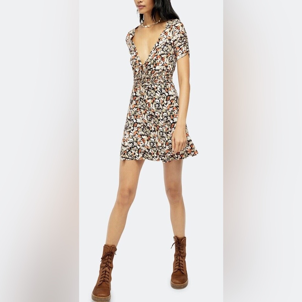 Free People | Forget Me Not Dress | Charcoal Combo | Size 6 | New With Tags